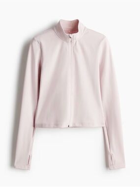 H&M Light Pink Zip-Up Bomber Jacket